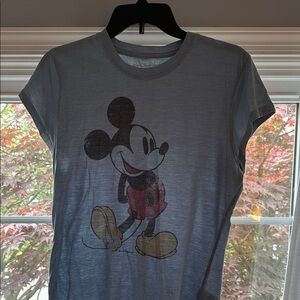 Disney Gray Mickey Mouse Short Sleeve Tee
